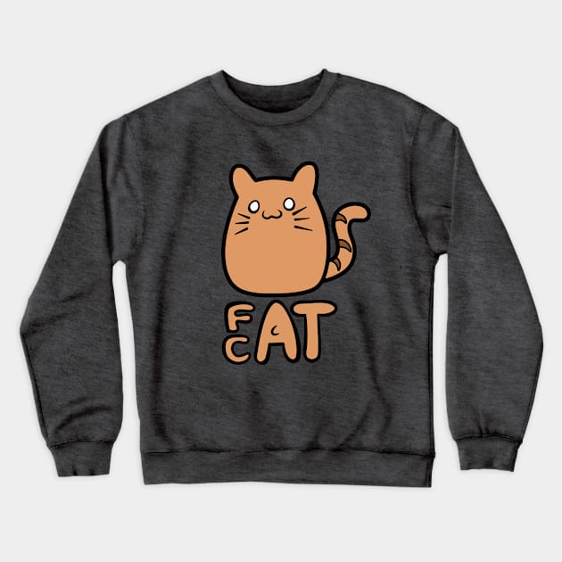 Fat Cat Crewneck Sweatshirt by DudelArt